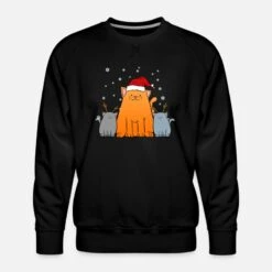 'Christmas Cats Katzen Weihnachten' Männer Premium Pullover | Spreadshirt -Build Your Brand || James & Nicholson || B&C christmas cats katzen weihnachten maenner premium pullover 2