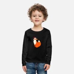 'Christmas Fox' Kinder Premium Langarmshirt | Spreadshirt