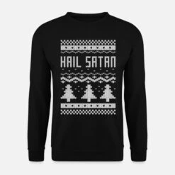 'christmas Hail Satan' Unisex Pullover | Spreadshirt -Build Your Brand || James & Nicholson || B&C christmas hail satan unisex pullover 6