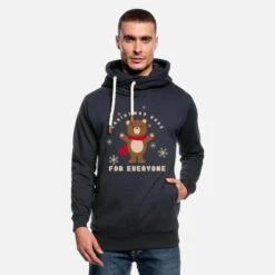'Christmas Hugs For Everyone 2023' Unisex Schalkragen Hoodie | Spreadshirt