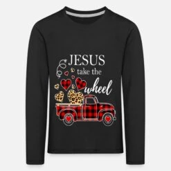 'Christmas Jesus Take The Wheel' Kinder Premium Langarmshirt | Spreadshirt -Build Your Brand || James & Nicholson || B&C christmas jesus take the wheel kinder premium langarmshirt 2
