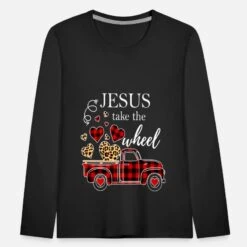 'Christmas Jesus Take The Wheel' Kinder Premium Langarmshirt | Spreadshirt