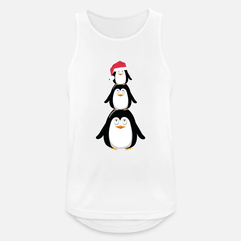 'Christmas Penguin Family' Männer Sport Tanktop | Spreadshirt 7 'Christmas Penguin Family' Männer Sport Tanktop | Spreadshirt – Bild 5