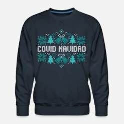 'Covid Navidad Ugly Christmas Lockdown Weihnachten' Männer Premium Pullover | Spreadshirt -Build Your Brand || James & Nicholson || B&C covid navidad ugly christmas lockdown weihnachten maenner premium pullover 2