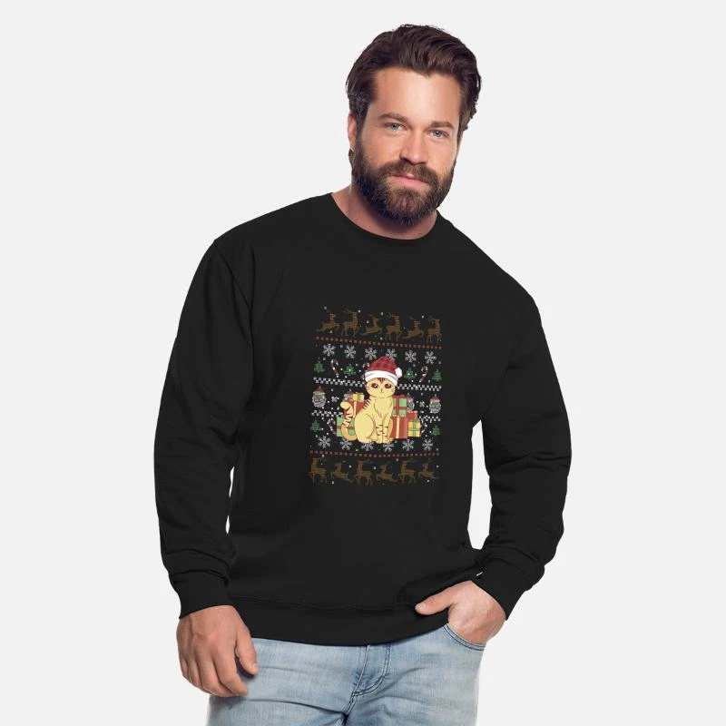 'Cute Christmas Cat' Unisex Pullover | Spreadshirt 4 'Cute Christmas Cat' Unisex Pullover | Spreadshirt – Bild 2