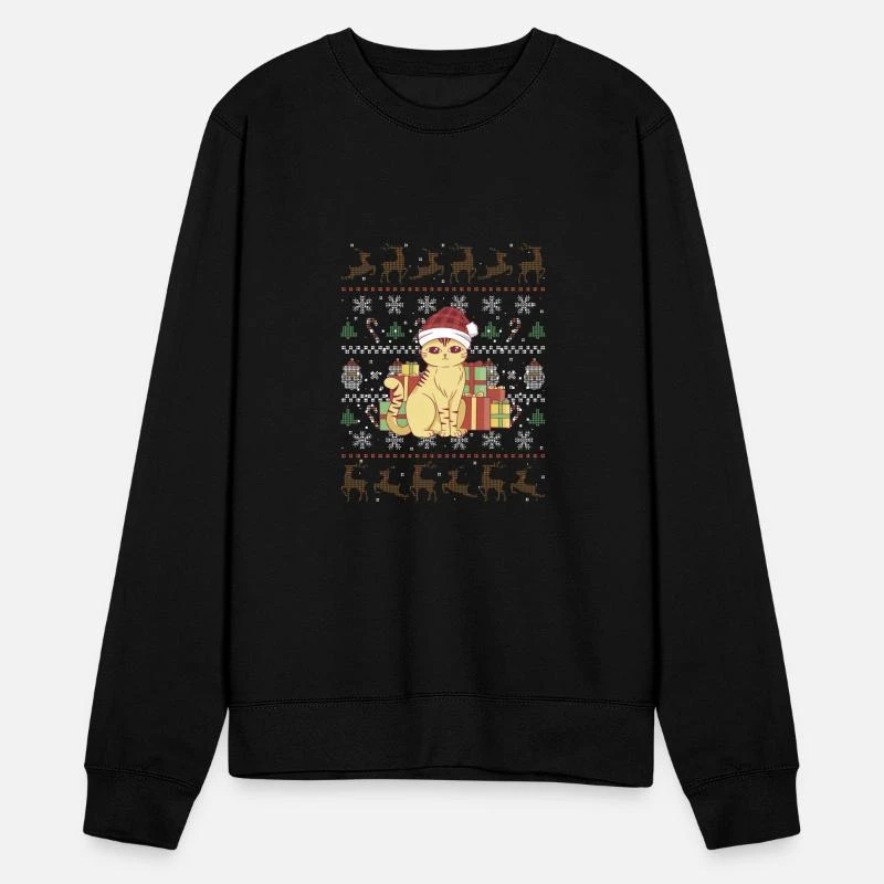 'Cute Christmas Cat' Unisex Pullover | Spreadshirt 7 'Cute Christmas Cat' Unisex Pullover | Spreadshirt – Bild 5