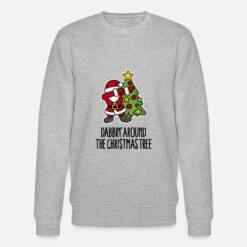 'Dabbin' Around The Christmas Tree - Text' Männer Bio Pullover | Spreadshirt -Build Your Brand || James & Nicholson || B&C dabbin around the christmas tree text maenner bio pullover 3