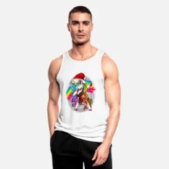 'Dabbing Christmas Unicorn Einhorn Weihnachten' Männer Sport Tanktop | Spreadshirt