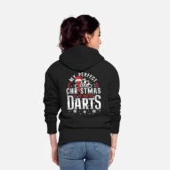 'Darts Christmas Vintage My Perfect' Frauen Premium Kapuzenjacke | Spreadshirt -Build Your Brand || James & Nicholson || B&C darts christmas vintage my perfect frauen premium kapuzenjacke 3