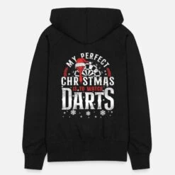 'Darts Christmas Vintage My Perfect' Frauen Premium Kapuzenjacke | Spreadshirt -Build Your Brand || James & Nicholson || B&C darts christmas vintage my perfect frauen premium kapuzenjacke 5