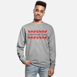 'Elch Sterne Norwegen Ugly Christmas Team Santa' Unisex Pullover | Spreadshirt