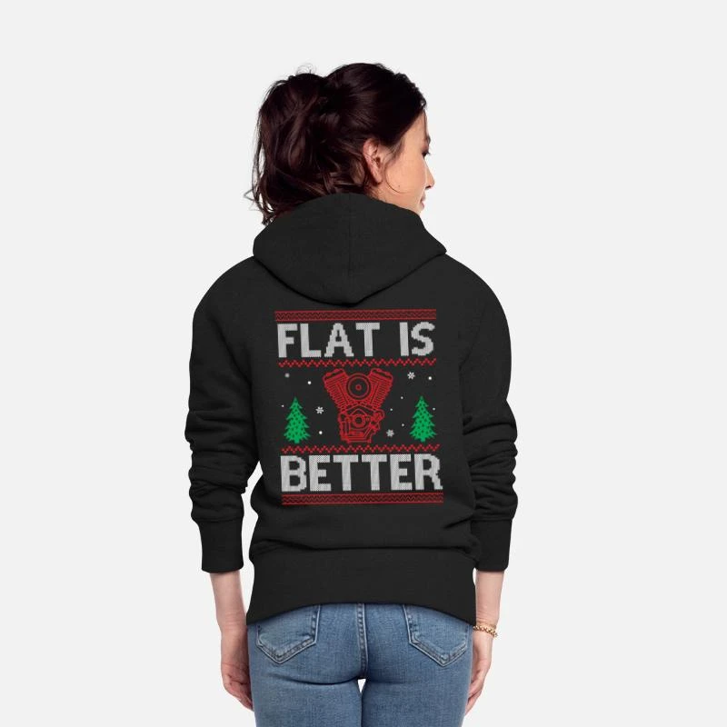 'Engine Car Tuning Ugly Christmas - Flat Is Better' Frauen Premium Kapuzenjacke | Spreadshirt 6 'Engine Car Tuning Ugly Christmas - Flat Is Better' Frauen Premium Kapuzenjacke | Spreadshirt – Bild 4