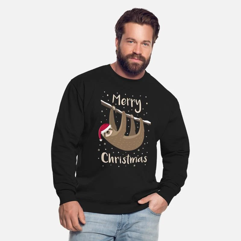 'Faultier Weihnachten Sloth Merry Christmas' Unisex Pullover | Spreadshirt 4 'Faultier Weihnachten Sloth Merry Christmas' Unisex Pullover | Spreadshirt – Bild 2