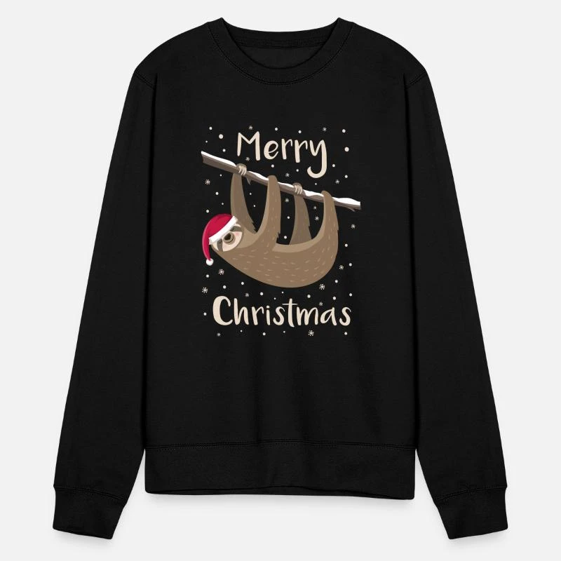 'Faultier Weihnachten Sloth Merry Christmas' Unisex Pullover | Spreadshirt 7 'Faultier Weihnachten Sloth Merry Christmas' Unisex Pullover | Spreadshirt – Bild 5