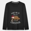'Faultier Weihnachten Wake Me Up Ugly Christmas' Kinder Premium Langarmshirt | Spreadshirt -Build Your Brand || James & Nicholson || B&C faultier weihnachten wake me up ugly christmas kinder premium langarmshirt