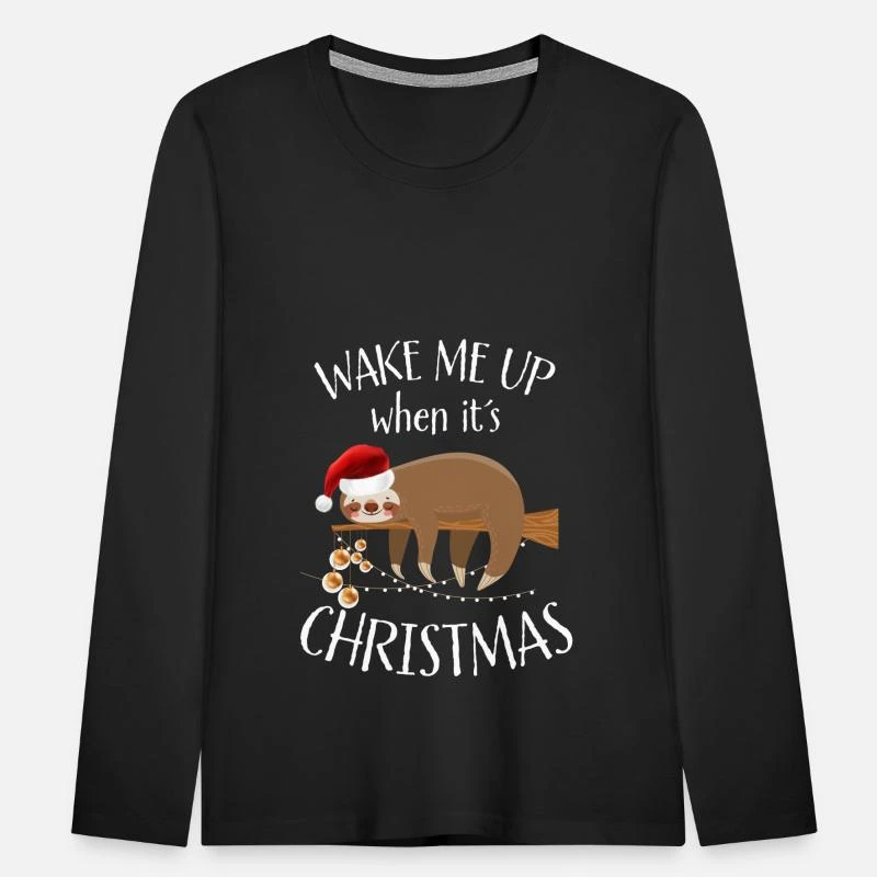 'Faultier Weihnachten Wake Me Up Ugly Christmas' Kinder Premium Langarmshirt | Spreadshirt 3 'Faultier Weihnachten Wake Me Up Ugly Christmas' Kinder Premium Langarmshirt | Spreadshirt