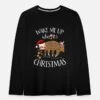 'Faultier Weihnachten Wake Me Up Ugly Christmas' Teenager Premium Langarmshirt | Spreadshirt