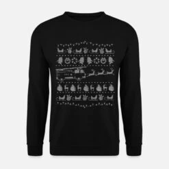 'Feuerwehrauto Feuerwehrmann Shirt Ugly Christmas' Unisex Pullover | Spreadshirt -Build Your Brand || James & Nicholson || B&C feuerwehrauto feuerwehrmann shirt ugly christmas unisex pullover 6