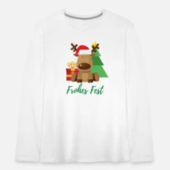 'Frohes Fest-Weihnachten-Christmas-Rentier Tshirt' Teenager Premium Langarmshirt | Spreadshirt