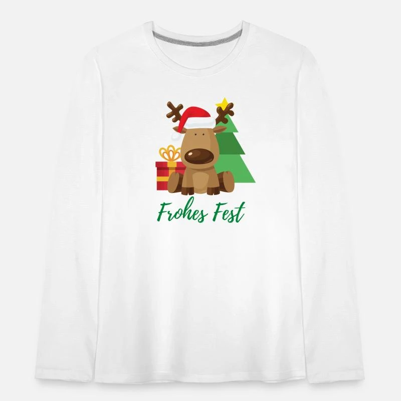 'Frohes Fest-Weihnachten-Christmas-Rentier Tshirt' Teenager Premium Langarmshirt | Spreadshirt 3 'Frohes Fest-Weihnachten-Christmas-Rentier Tshirt' Teenager Premium Langarmshirt | Spreadshirt