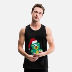 'Funny Bear With Santa Hat Christmas Gift' Männer Premium Tanktop | Spreadshirt