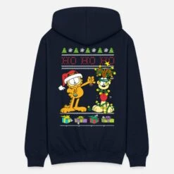 'Garfield Und Odie Christmas Hohoho' Unisex Kapuzenjacke | Spreadshirt