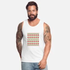Build Your Brand || James & Nicholson || B&C -Build Your Brand || James & Nicholson || B&C haessliches weihnachten ugly christmas muster maenner premium tanktop 1
