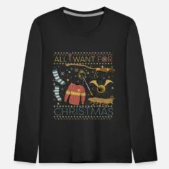 'Harry Potter All I Want For Christmas Ugly Xmas' Kinder Premium Langarmshirt | Spreadshirt