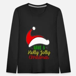 'Have A Holly Holly Christmas' Kinder Premium Langarmshirt | Spreadshirt