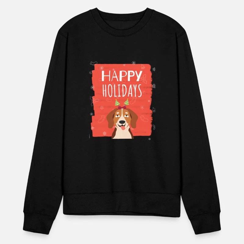 'hayppy Holidays, Christmas Cat' Unisex Pullover | Spreadshirt 7 'hayppy Holidays, Christmas Cat' Unisex Pullover | Spreadshirt – Bild 5