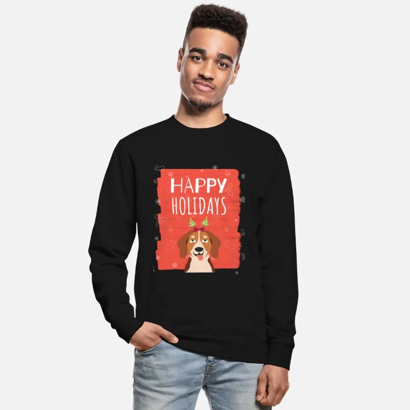 'hayppy Holidays, Christmas Cat' Unisex Pullover | Spreadshirt 3 'hayppy Holidays, Christmas Cat' Unisex Pullover | Spreadshirt