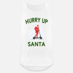 'Hurry Up Santa Christmas Xmas' Männer Sport Tanktop | Spreadshirt -Build Your Brand || James & Nicholson || B&C hurry up santa christmas xmas maenner sport tanktop 4