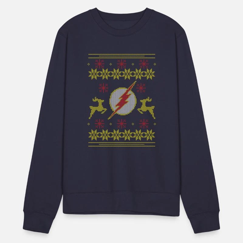 'Justice League The Flash Logo Ugly Christmas' Unisex Pullover | Spreadshirt 7 'Justice League The Flash Logo Ugly Christmas' Unisex Pullover | Spreadshirt – Bild 5