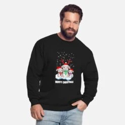 'Kaninchen Weihnachten Hoppy Christmas Hasen' Unisex Pullover | Spreadshirt -Build Your Brand || James & Nicholson || B&C kaninchen weihnachten hoppy christmas hasen unisex pullover 1