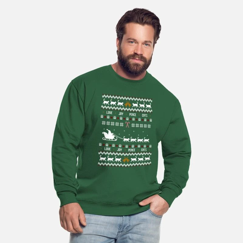 'Katzen Weihnachten Ugly Christmas' Unisex Pullover | Spreadshirt 4 'Katzen Weihnachten Ugly Christmas' Unisex Pullover | Spreadshirt – Bild 2