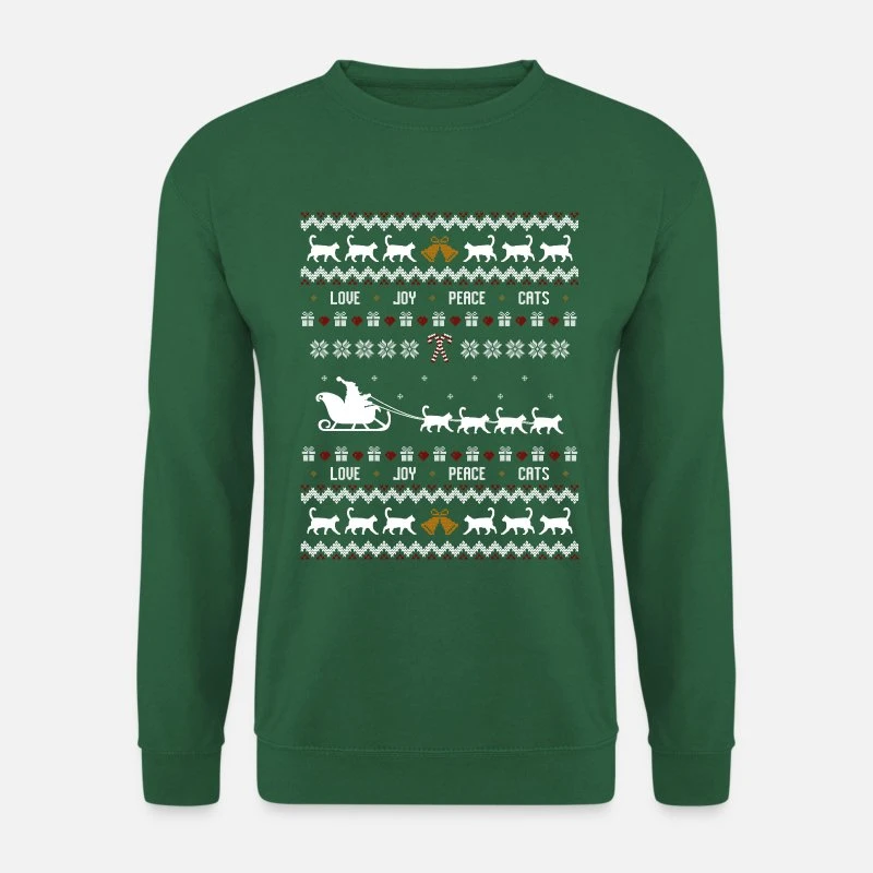 'Katzen Weihnachten Ugly Christmas' Unisex Pullover | Spreadshirt 9 'Katzen Weihnachten Ugly Christmas' Unisex Pullover | Spreadshirt – Bild 7