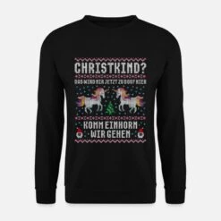 'Komm Einhorn Wir Gehen Weihnachten Ugly Christmas' Unisex Pullover | Spreadshirt -Build Your Brand || James & Nicholson || B&C komm einhorn wir gehen weihnachten ugly christmas unisex pullover 6