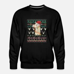 'Lama Christmas Alpaka Tier Kamel Weihnachten' Männer Premium Pullover | Spreadshirt -Build Your Brand || James & Nicholson || B&C lama christmas alpaka tier kamel weihnachten maenner premium pullover 2
