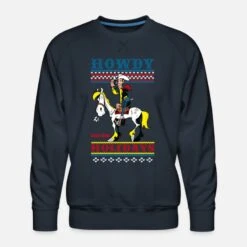 'Lucky Luke Howdy Holidays Ugly Christmas Design' Männer Premium Pullover | Spreadshirt -Build Your Brand || James & Nicholson || B&C lucky luke howdy holidays ugly christmas design maenner premium pullover 2