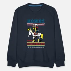 'Lucky Luke Howdy Holidays Ugly Christmas Design' Männer Premium Pullover | Spreadshirt