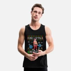 'Lustiges No Lifts No Gifts Ugly Christmas Workout' Männer Premium Tanktop | Spreadshirt