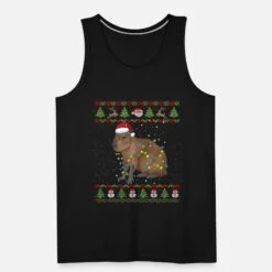 'Lustiges Wasserschwein Capybara Ugly Christmas' Männer Premium Tanktop | Spreadshirt -Build Your Brand || James & Nicholson || B&C lustiges wasserschwein capybara ugly christmas maenner premium tanktop 4