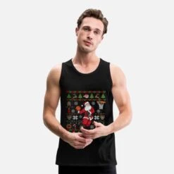 'Lustiges Weihnachtsmann Ugly Christmas Basketball' Männer Premium Tanktop | Spreadshirt