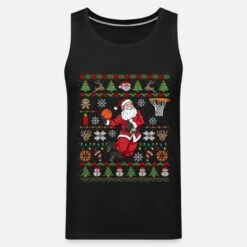 'Lustiges Weihnachtsmann Ugly Christmas Basketball' Männer Premium Tanktop | Spreadshirt -Build Your Brand || James & Nicholson || B&C lustiges weihnachtsmann ugly christmas basketball maenner premium tanktop 6