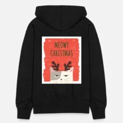 'Meowy Christmas' Frauen Premium Kapuzenjacke | Spreadshirt -Build Your Brand || James & Nicholson || B&C meowy christmas frauen premium kapuzenjacke 5