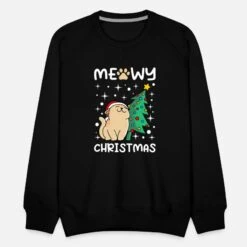 'Meowy Christmas Katzen Weihnacht' Männer Premium Pullover | Spreadshirt
