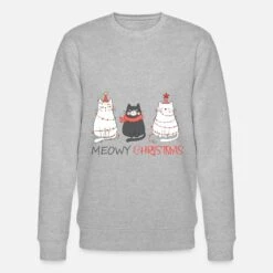 'Meowy Christmas Lustig Weihnachten Katzen Geschenk' Männer Bio Pullover | Spreadshirt -Build Your Brand || James & Nicholson || B&C meowy christmas lustig weihnachten katzen geschenk maenner bio pullover 2