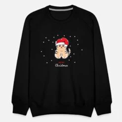 'Meowy Christmas Orange Katze Santa Geschenk' Männer Premium Pullover | Spreadshirt