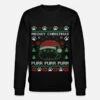 'Meowy Christmas Weihnachts Ugly Pullover Katzen' Männer Bio Pullover | Spreadshirt -Build Your Brand || James & Nicholson || B&C meowy christmas weihnachts ugly pullover katzen maenner bio pullover