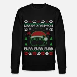 'Meowy Christmas Weihnachts Ugly Pullover Katzen' Männer Bio Pullover | Spreadshirt